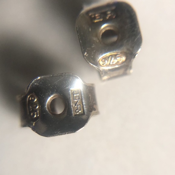 Spiral sterling silver vintage studs - Picture 3 of 4